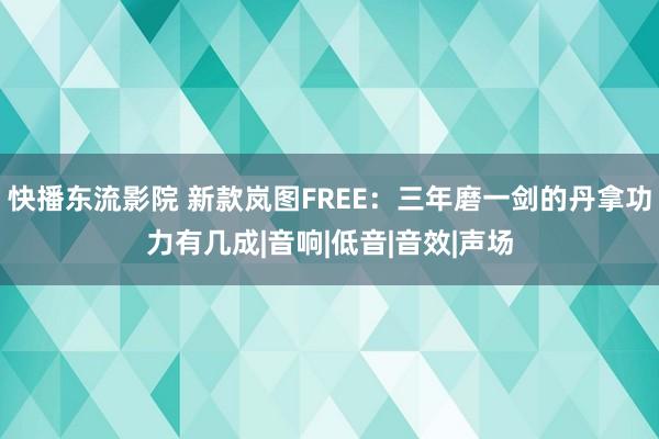 快播东流影院 新款岚图FREE：三年磨一剑的丹拿功力有几成|音响|低音|音效|声场