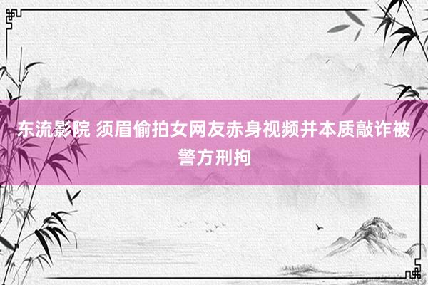 东流影院 须眉偷拍女网友赤身视频并本质敲诈被警方刑拘