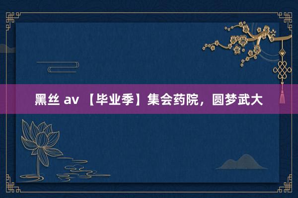 黑丝 av 【毕业季】集会药院，圆梦武大